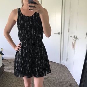 Black Mini dress with Arrow Pattern